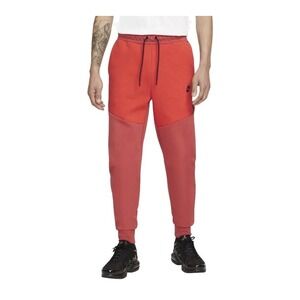 Nike Tech Fleece Jogger Pants Sweatpants Red Orange CU4495-662 Men's Sz Large